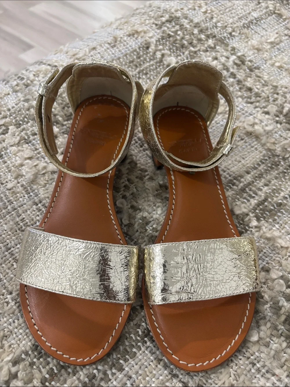 Cenedella Ankle-Strap Leather Sandals‎ Size 5.5